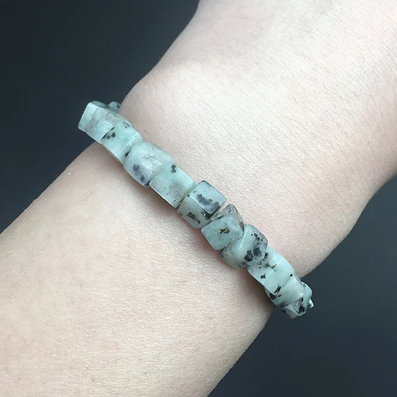 

Natural Square Shape Cray Spot Beads Stone Loose Spacer Beads for Jewelry Making DIY Charms Bracelet Necklace 15''6*6mm