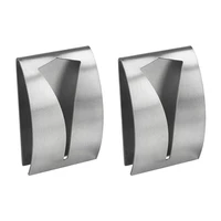2pcs holder clip towel rack stainless steel towel cloth holder bathroom kitchen wash cloth wall hanger punch free