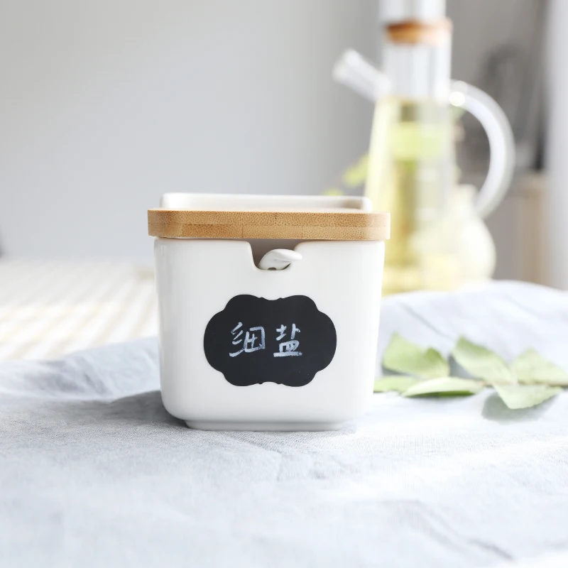 

2pcs/3pcs home kitchen seasoning tools ceramic seasoning jar seasoning box salt pepper bottle kitchen supplies seasoning jar set