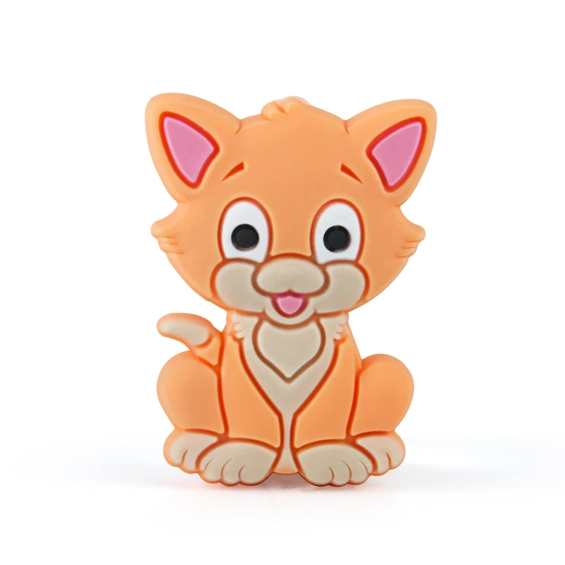 Orange Keep& Grow, 10 шт., мини-силиконовые бусины для кошек, без бисфенола, Детские Прорезыватели для зубов, бисерное ожерелье DIY, силиконовые детские товары, игрушки для прорезывания зубов - Цвет: Orange