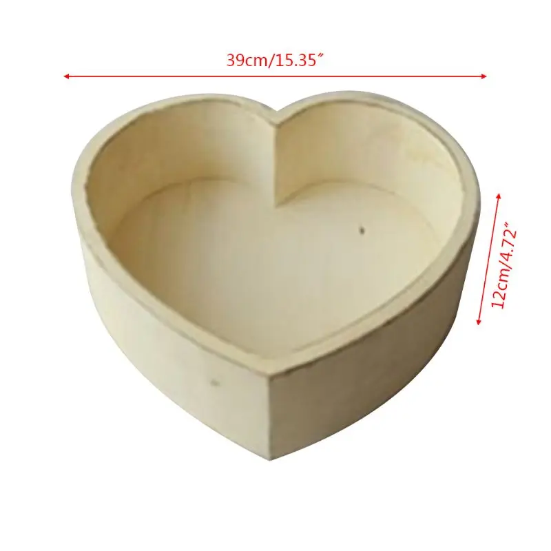 

Baby Photography Props Wooden Heart Shape Box Newborn Infants Photo Posing Prop