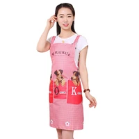 cute pet dog apron waterproof sleeveless pocket overalls kitchen dress smock household merchandises kitchen accessories