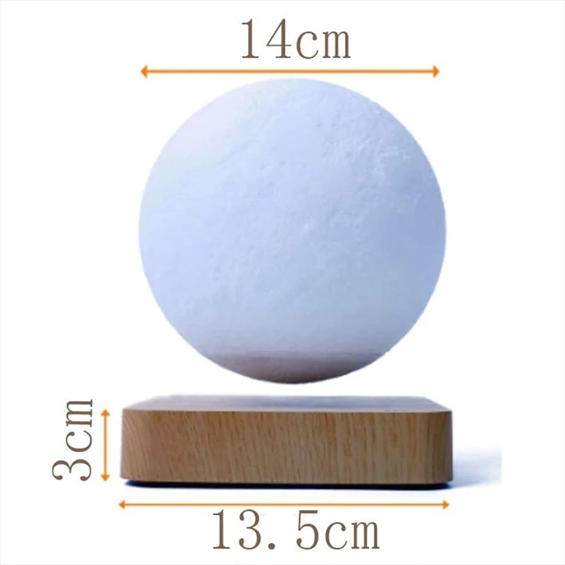 구매 자기 부상 달 램프 창조적인 3D 회전 달 플로팅 램프 Led 야간 조명, 홈 선물 휴일 데스크탑 장식 조명