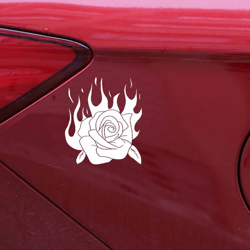 

Car Sticker PVC Decal Rose Creative Design Passion Black/silver 13.2cm *15CM