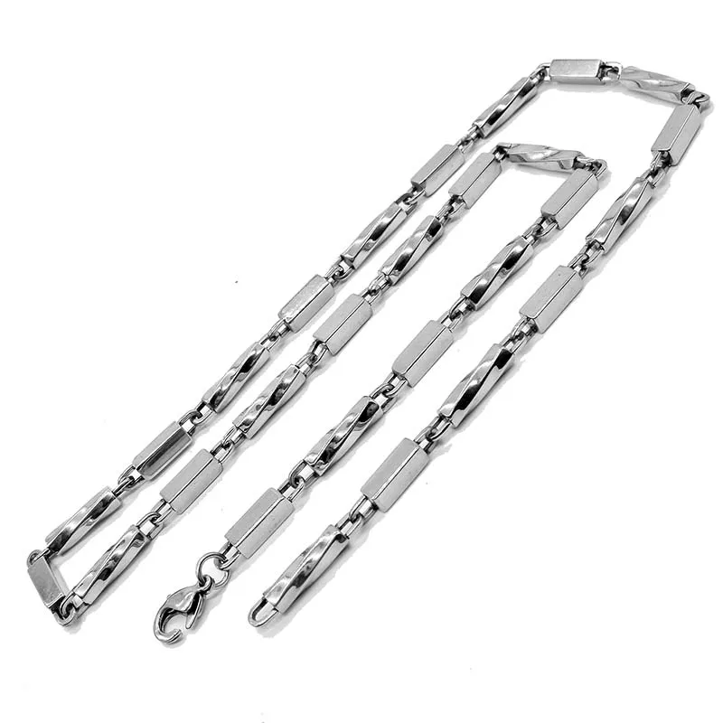 Ожерелье из титановой стали AMUMIU N033 для мужчин и женщин небольшая Классическая