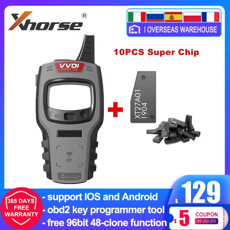 Obd2 Xhorse VVDI мини ключ инструмент дистанционного ключа программист с Бесплатная 96bit