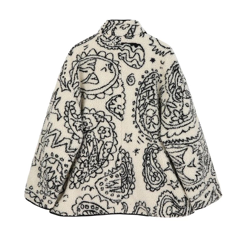 Женская теплая куртка на молнии Повседневная Толстая из овечьей шерсти с