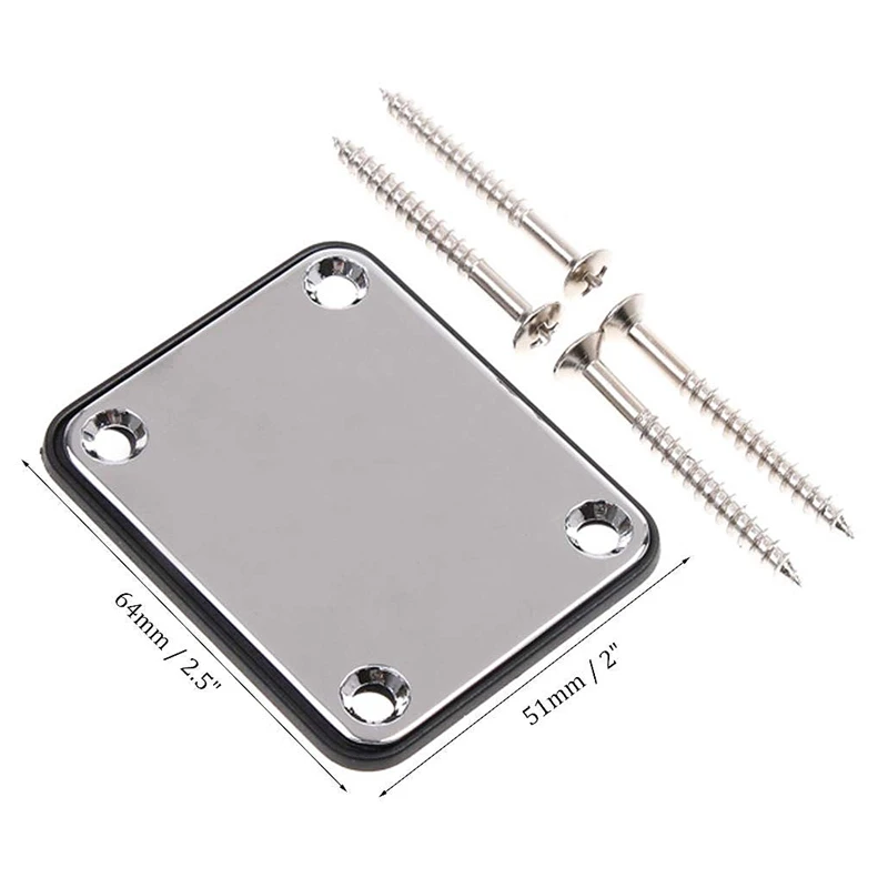2X Guitar Metal Neck Plates With Plastic Mat &amp 3Pair Strap Buttons End Pins And 3 Pair Rubber Blocks | Спорт и развлечения