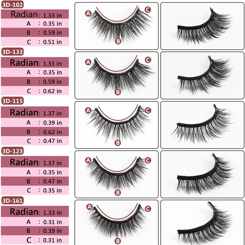 

5Pairs 3D Magnetic Eyeliner Liquid False Eyelashes Set Natural/Thick Lashes Natural Eyelashes Portable Lash Vendors Eye Makeup