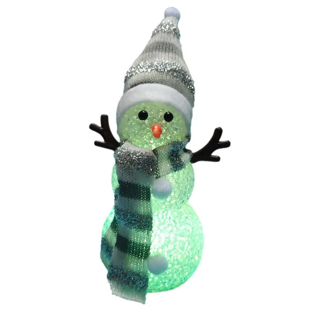 

Украшения в виде снеговика, уникальный светодиодный светильник меняющий цвет, мягкий ночник для детей, рождественские украшения, орнамент