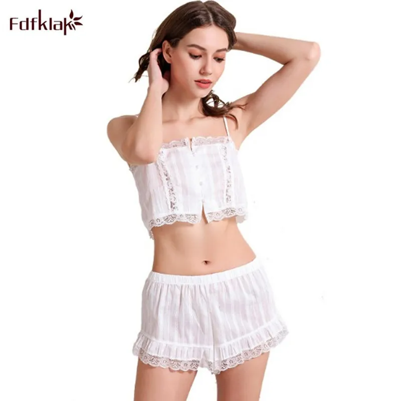 Летние пижамы женский сексуальный короткий жилет с открытой спиной + шорты