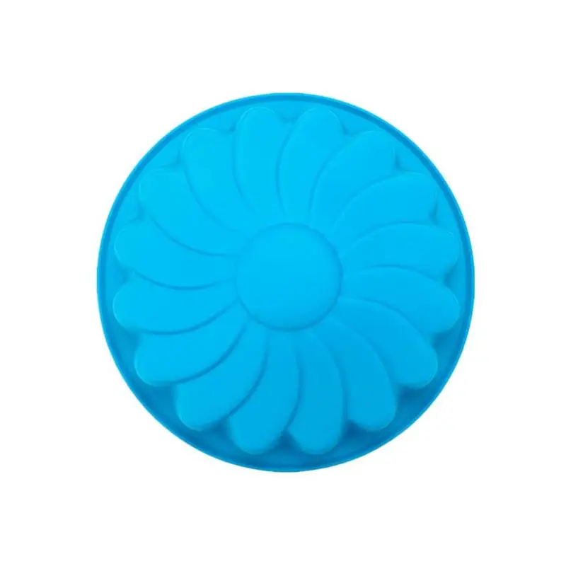 

1pcs Environmentally Friendly Silicone Single Large Tray Tin Sunflower 105g Baking Whirlwind Bottom Round Cake Pattern W3K4