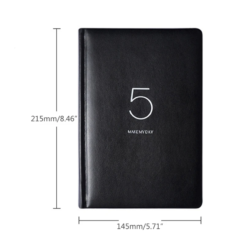 

416 Pages Super Thick Leather A5 Journal Notebook Schedule Daily Agenda Business Notepad Office School Supplies