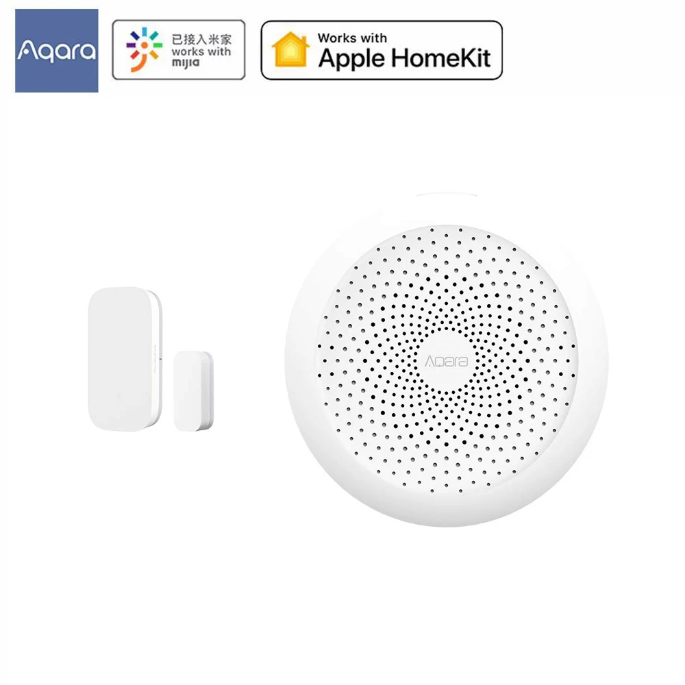 

Aqara Door and Window Sensor Plus Aqara Hub M1S, Zigbee Connection, Wireless Mini Contact Sensor for Alarm System Smart Home