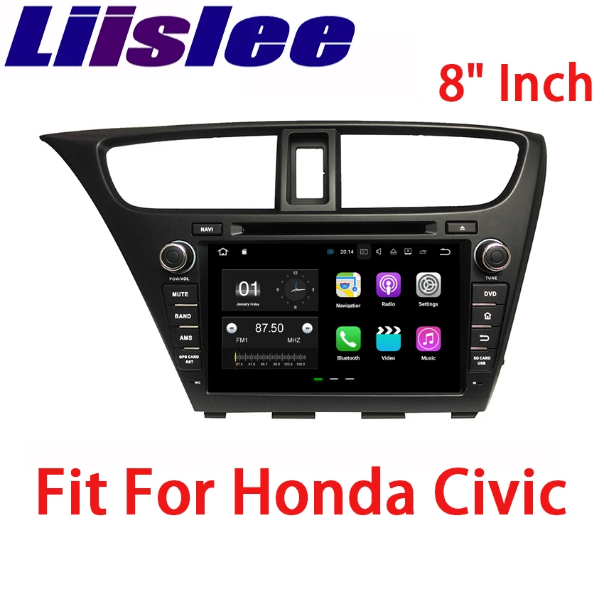 Liislee 2 din Android автомобильный навигатор GPS для Honda Civic 2014 ~ 2017 авто радио большой экран