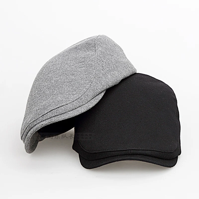 

Dad Four Seasons Solid Color Ivy Cap Male Casual Fitted Newsboy Hat Lady 100% Cotton Berets 56-58cm