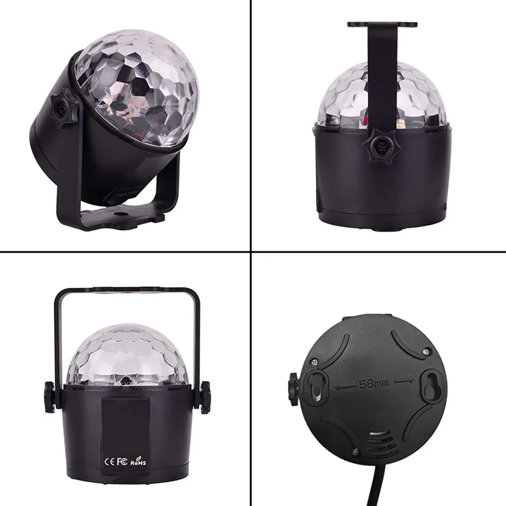 

6W RGB Magic Rotating Ball Effect Colorful LED Stage Lights Remote control Light for KTV Party Wedding Club Bar Disco DJ Karaoke