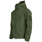Куртка армейская с капюшоном, тактическая флисовая куртка из мягкой кожи акулы в стиле милитари для охоты и полетов, ветрозащитная водонепроницаемая одежда