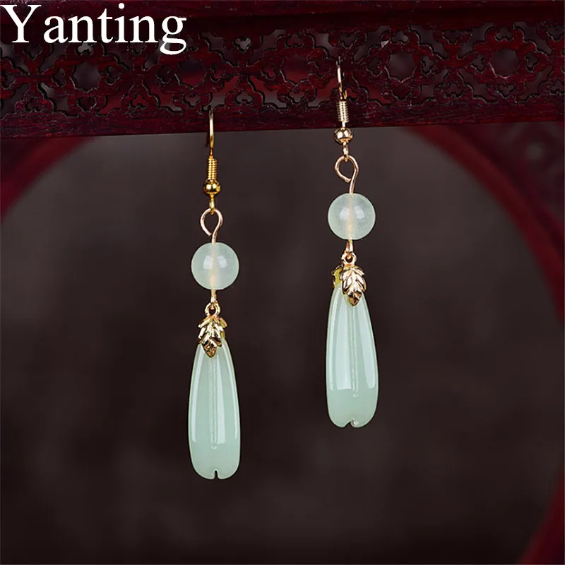 Yanting Glass Glazed Tassel Earrings Female Gifts For Women Handmade Jewelry Ethnic Earrings Shell Flower Earring Hanging 0137