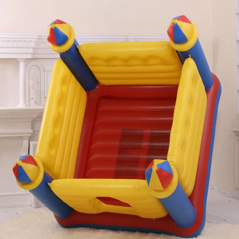 Крытый детский надувной батут замок безопасный материал из ПВХ домашний 175*175*135