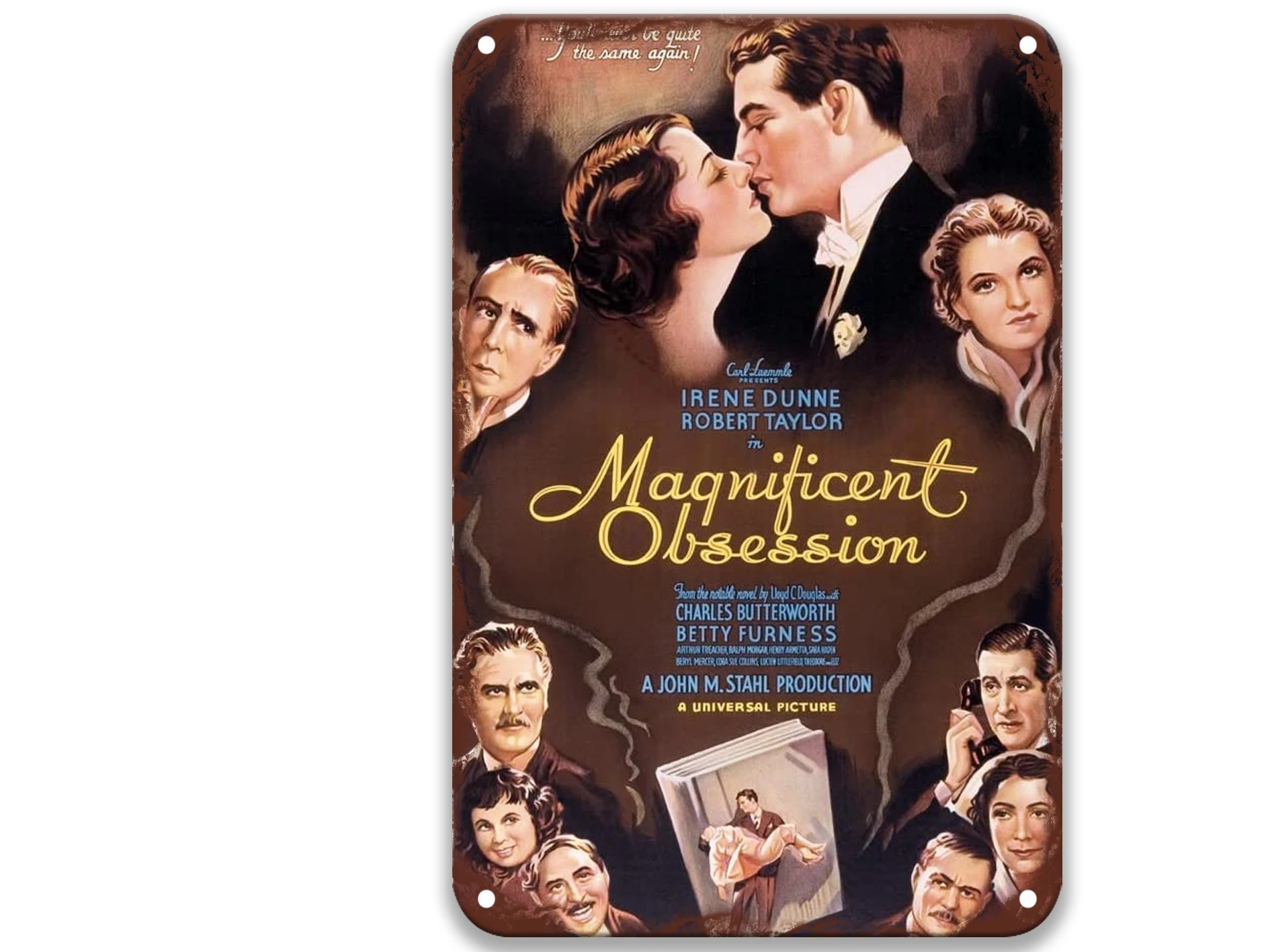 

Великолепная навязь (1935) Новые классические металлические жестяные знаки фильмы кофейный декор для фермерского дома 8x12 дюймов