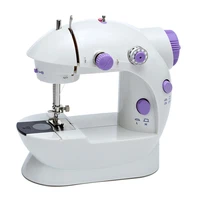 portable household mini sewing machines dual speed double thread multifunction electric automatic tread rewind sewing machine