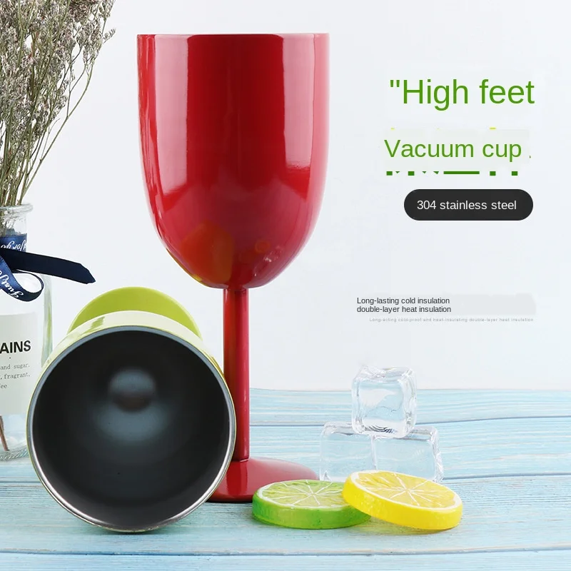 Бокал для вина 300 мл из нержавеющей стали вакуумная изоляционная чашка 304 бокал