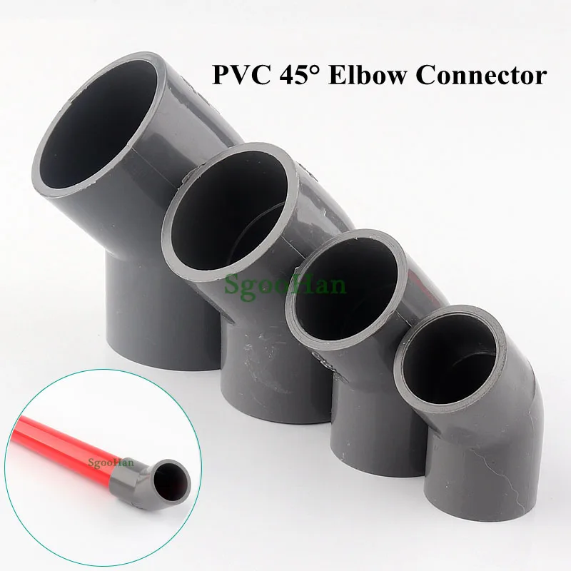 

5~50pcs 20~50mm Gray PVC 45° Elbow Connector Aquarium Fish Tank Fittings Tube Joints Irrigation System Garden Water Connectors