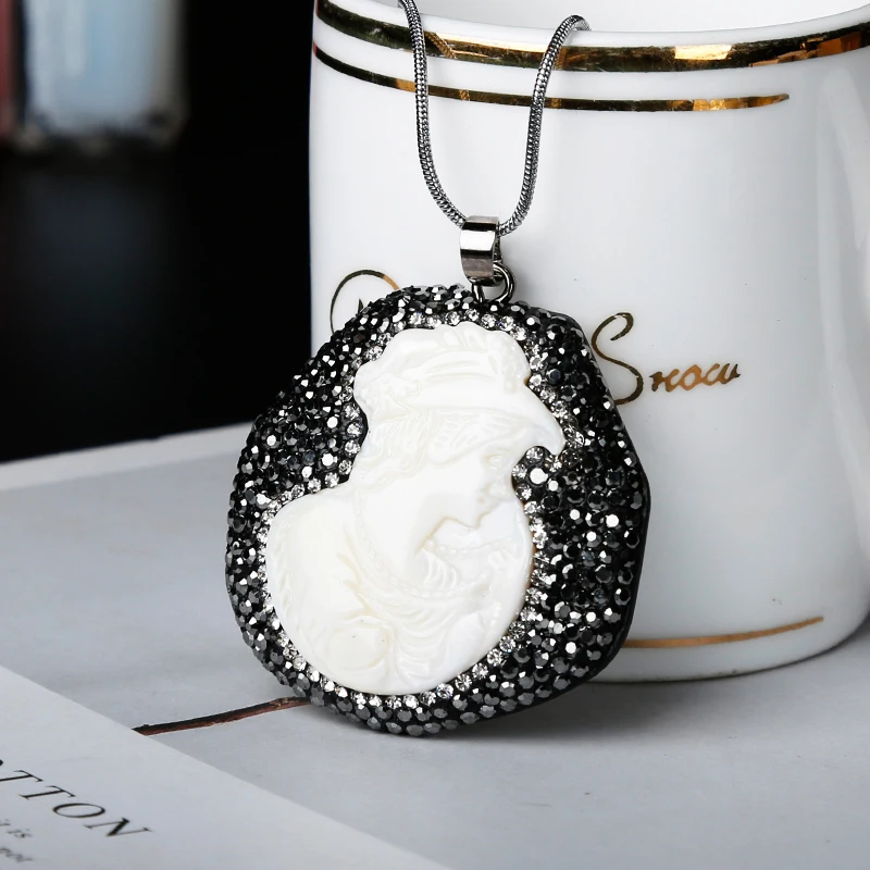 1 шт. натуральная белая подвеска в виде ракушки бриллиантовая женщина отражающий