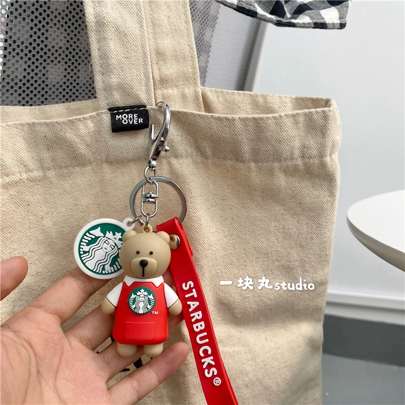 Брелок Starbuckss в виде медведя школьный рюкзак женская сумка фотоподарки |