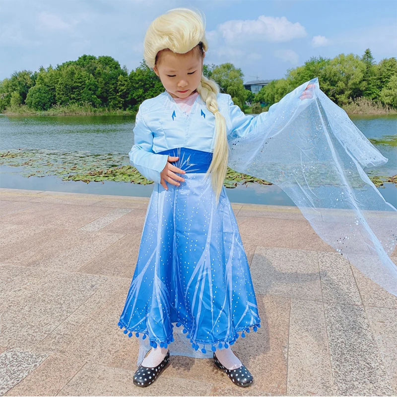 Платье Эльзы для девочек-подростков Комплект принцессы Аиша Рождественский