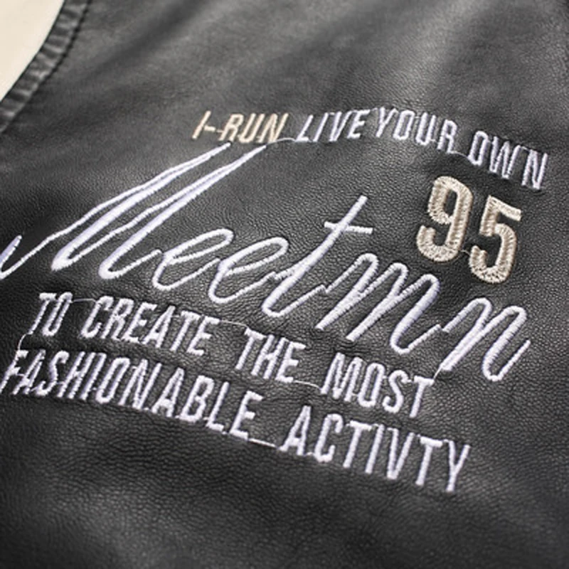 Высококачественная осенне зимняя куртка с вышивкой Мужская мотоциклетная из