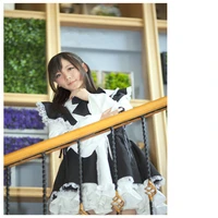 women maid outfit lolita dress cute anime black white apron cosplay maid dress men uniform cafe costume