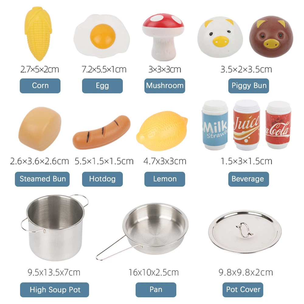 42 шт. кухонный комплект детей шеф повар роль Playset набор кухонной посуды ролевые