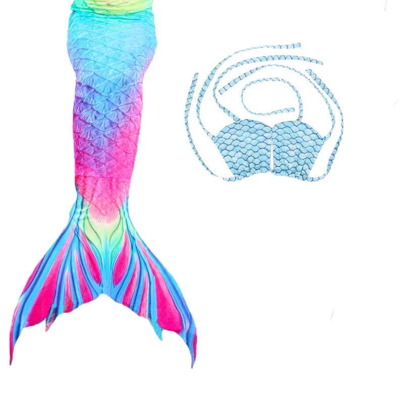 Для взрослых и детей Русалка Моноласты хвосты для купания купальник девочек