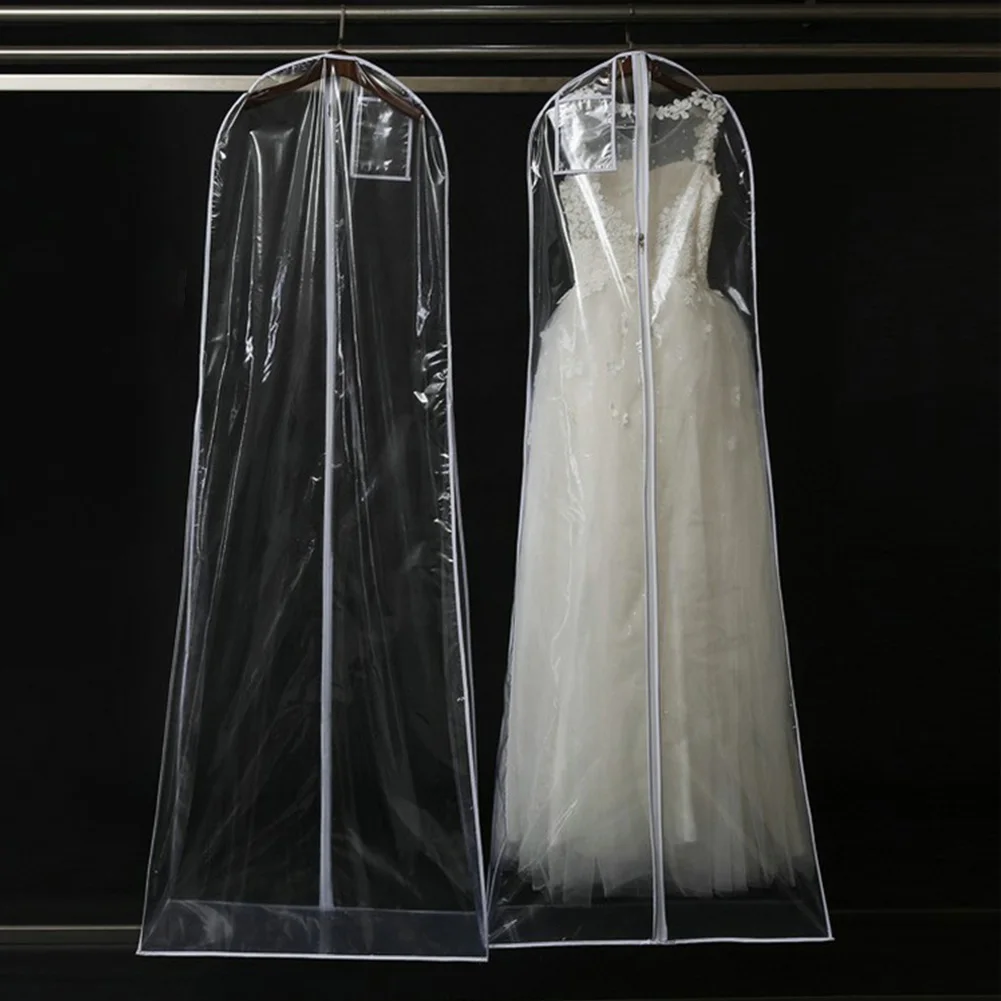 

Protector Extra Large Wedding Dress Protective Case Storage Bag Long Clothes Garment Bridal Gown Transparent Dustproof Cover