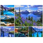 5D DIY алмазная живопись, полная фотография Стразы, алмазная вышивка, природа, озеро, домашний декор