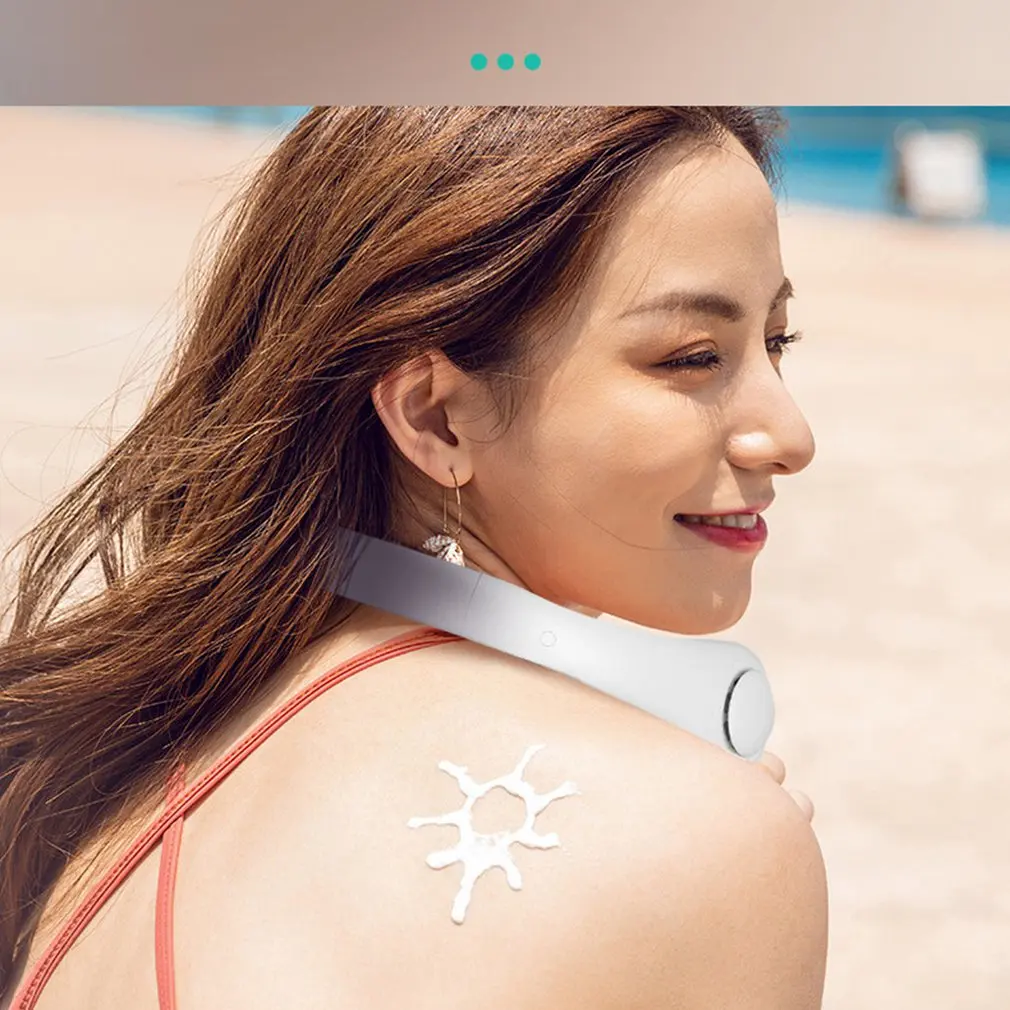 Пористый подвесной вентилятор для шеи спортивный ленивый портативный мини без