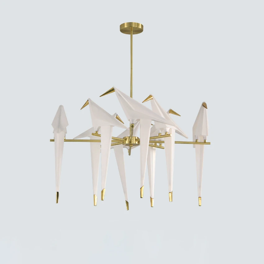 Современный подвесной светильник в скандинавском стиле с оригами и журавлем