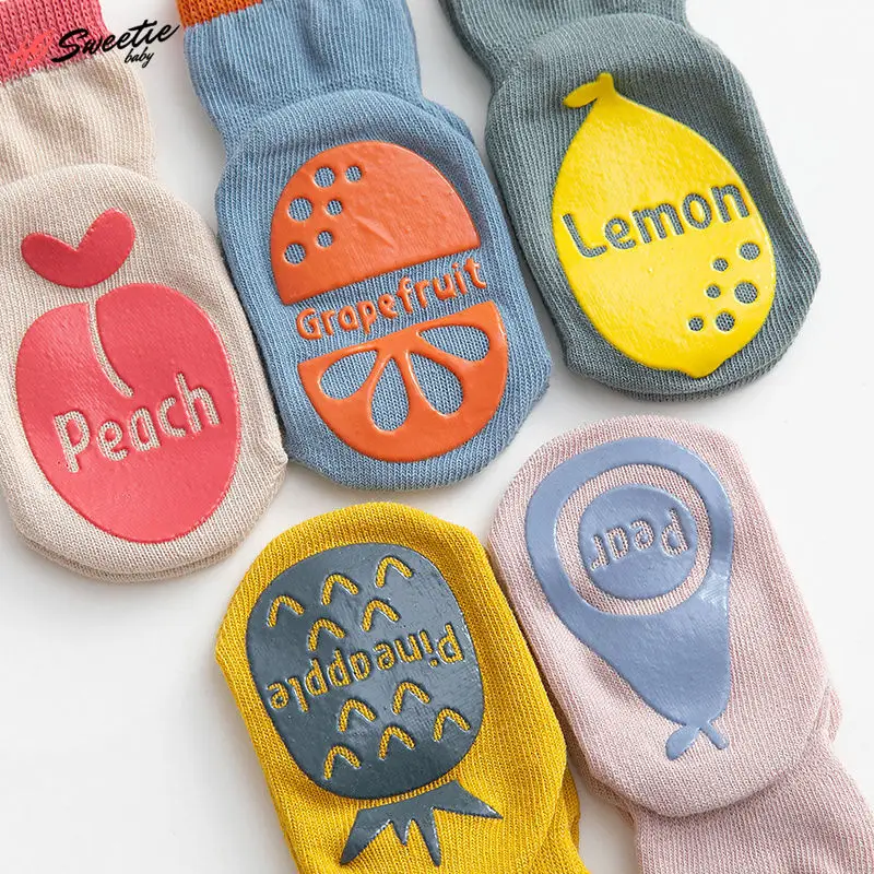Calcetines antideslizantes con dibujos animados para beb&eacute; reci&eacute;n nacido, medias para ni&ntilde;os de 9 a 16cm de longitud del pie de 0 a 5 a&ntilde;os, calcetines de suelo para ni&ntilde;os y ni&ntilde;as-4