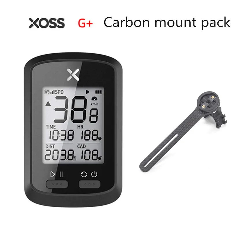 with carbon Mount Xoss велосипедный компьютер G+ беспроводной Gps Спидометр Водонепроницаемый дорожный велосипед Mtb велосипедный Bluetooth Ant+ с каденцией велосипедные компьютеры - Цвет: with carbon Mount