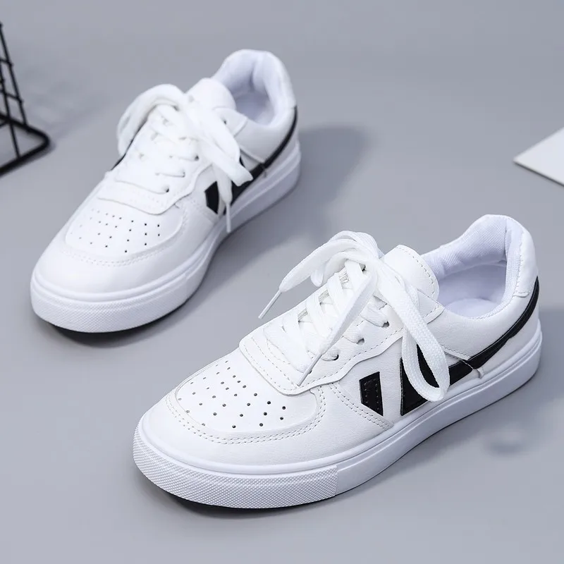 

Fashion Women's Sneakers Lace-up Women's Vulcanize Shoes for Ladies White Sneakers Summer Shoe Zapato Tenis De Seguridad Mujer