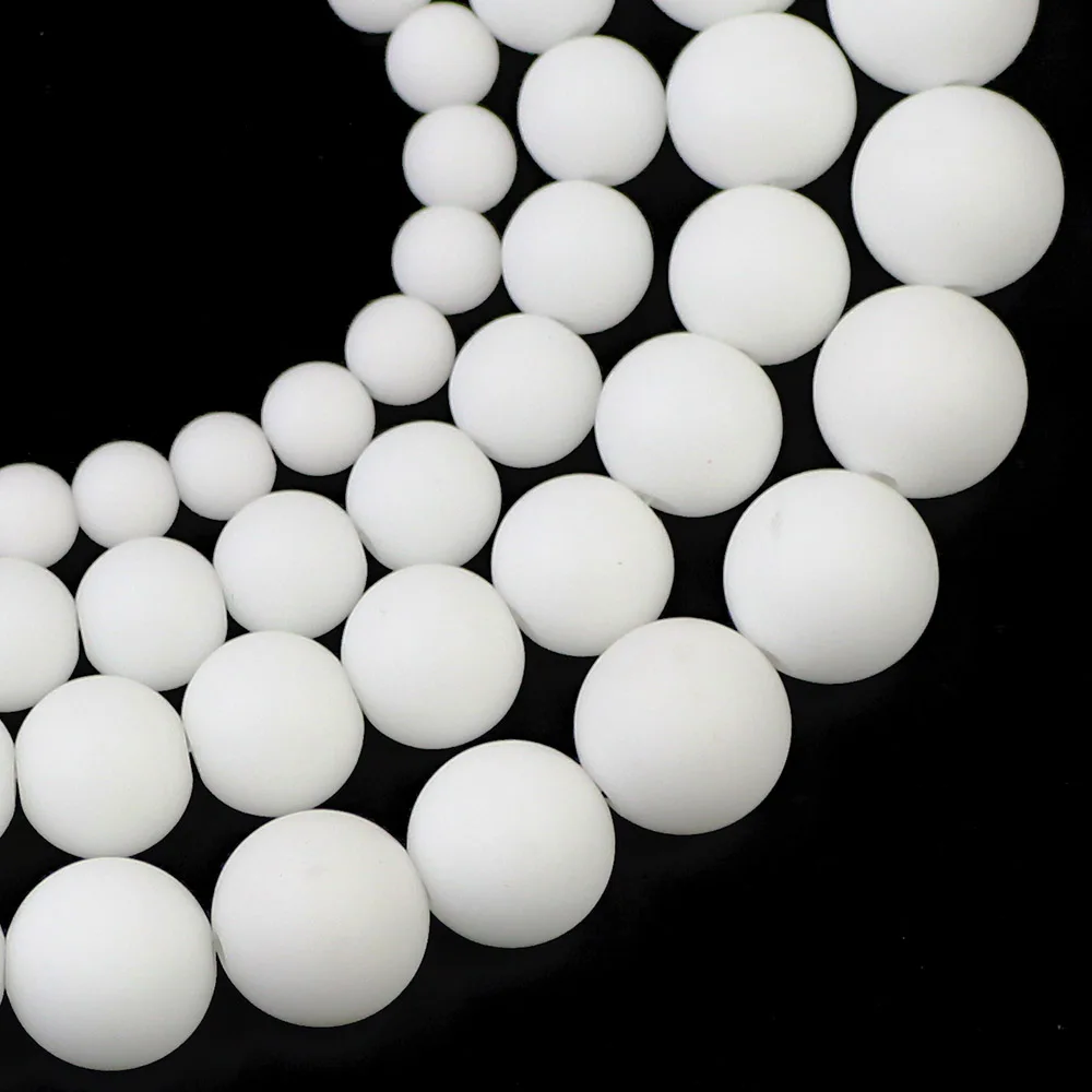 YHBZRET натуральный камень белый матовый фарфор разделитель россыпью бусины для