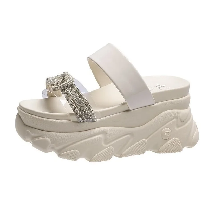 

Big Size 35-43 Rhinestone Brand New Ladies Wedges High Heels Slippers High Platform Summer Slippers Women Casual Shoes Woman