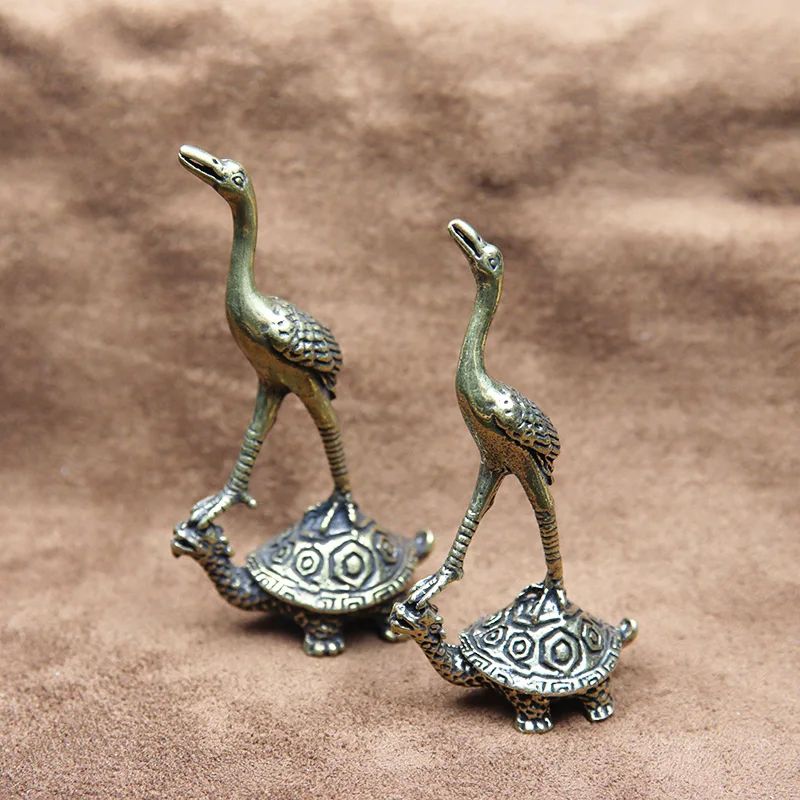 Античные медные украшения китайские фигурки черепахи фэн-шуй домашний декор