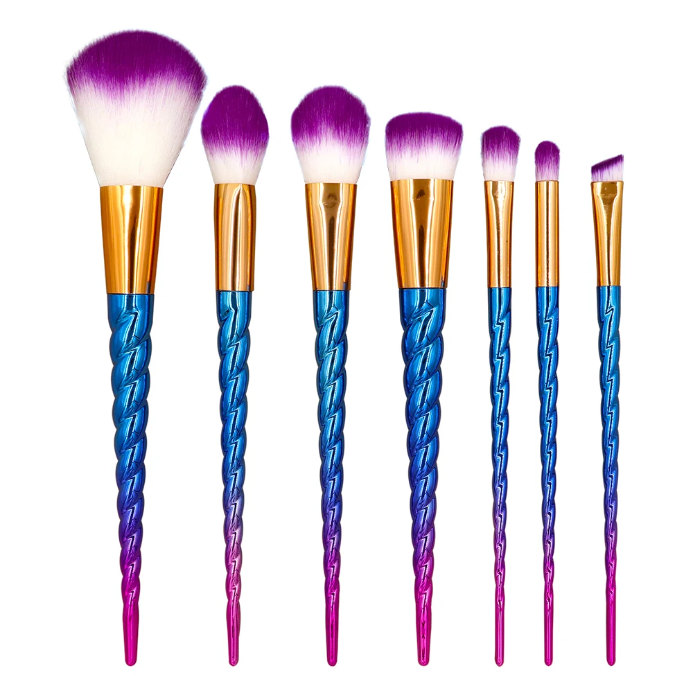 10 шт. Профессиональный набор кистей для макияжа в виде единорога тональный