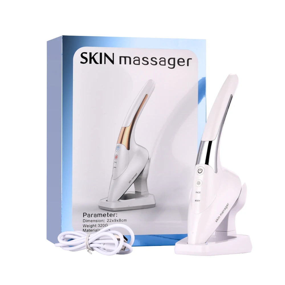 Аппарат для подтяжки кожи лица утюжок с микротоком V образный вибромассажер