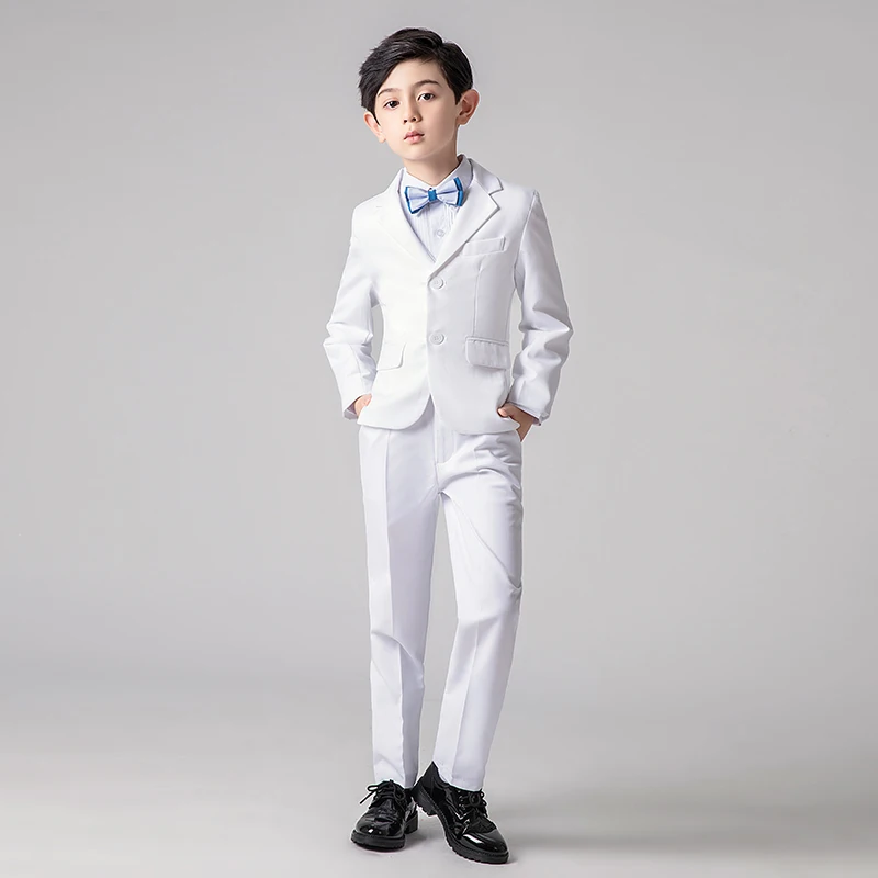 

Комплект официального детского платья, красивый свадебный костюм для ведущей подиума с цветами, детский Блейзер, жилет и брюки, костюм из 3 предметов, индивидуальный пошив