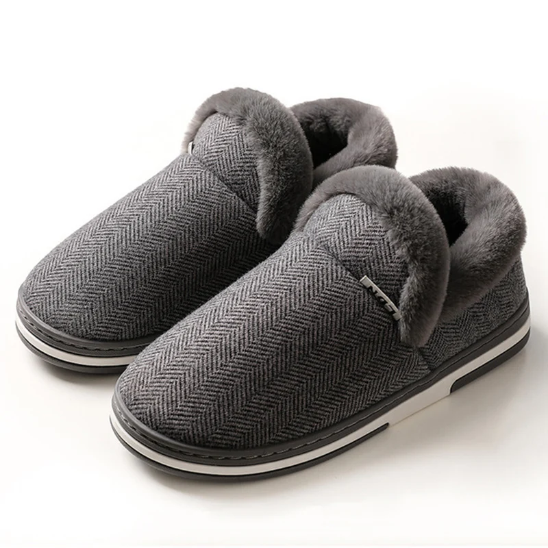 Тапки для мужчин и женщин Нескользящие износостойкие на толстой подошве теплые