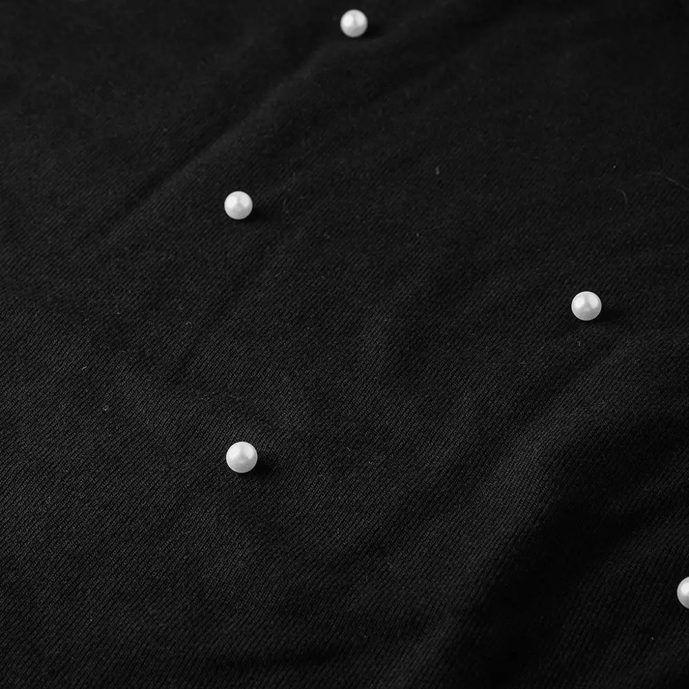 

Fashion Womens Plus Size Woollen shirt O-Neck Long Sleeves Pearls Asymmetric Hem Tee Shirt Autumn Female Lady shirt hot BB3M